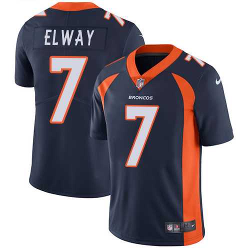 Nike Denver Broncos #7 John Elway Navy Blue Alternate Men's Stitched NFL Vapor Untouchable Limited Jersey