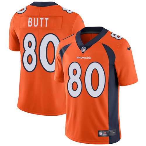 Nike Denver Broncos #80 Jake Butt Orange Team Color Men's Stitched NFL Vapor Untouchable Limited Jersey Nike Denver Broncos #80 Jake Butt Orange Team Color Men's Stitched NFL Vapor Untouchable Limited Jersey