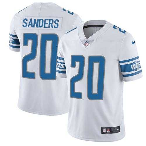 Nike Detroit Lions #20 Barry Sanders White Men's Stitched NFL Vapor Untouchable Limited Jersey