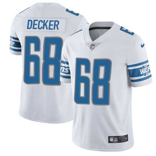Nike Detroit Lions #68 Taylor Decker White Men's Stitched NFL Vapor Untouchable Limited Jersey