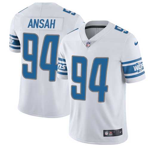 Nike Detroit Lions #94 Ziggy Ansah White Men's Stitched NFL Vapor Untouchable Limited Jersey