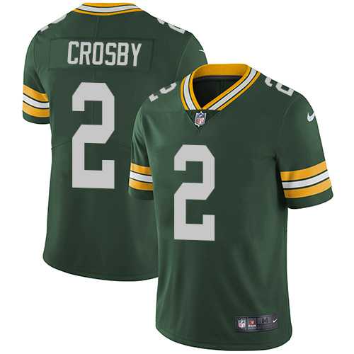 Nike Green Bay Packers #2 Mason Crosby Green Team Color Men's Stitched NFL Vapor Untouchable Limited Jersey