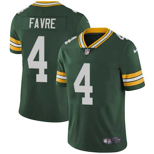 Nike Green Bay Packers #4 Brett Favre Green Team Color Men's Stitched NFL Vapor Untouchable Limited Jersey