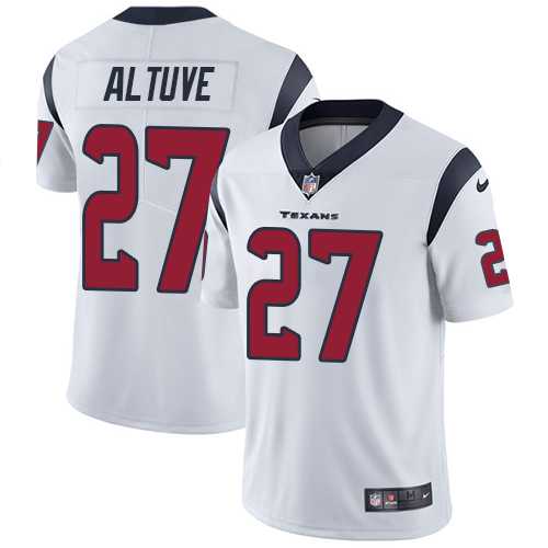 Nike Houston Texans #27 Jose Altuve White Men's Stitched NFL Vapor Untouchable Limited Jersey