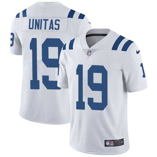 Nike Indianapolis Colts #19 Johnny Unitas White Men's Stitched NFL Vapor Untouchable Limited Jersey