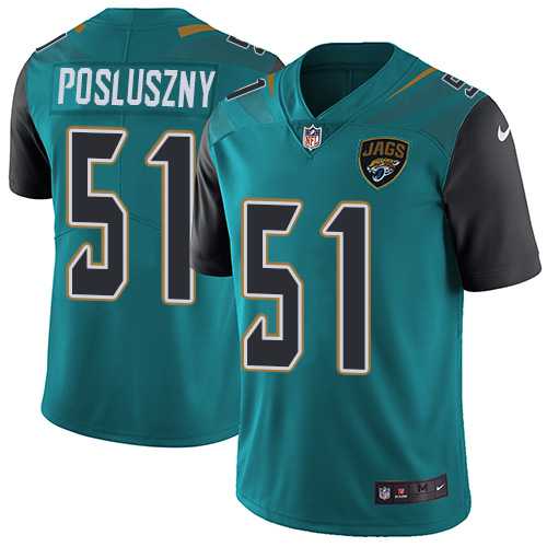 Nike Jacksonville Jaguars #51 Paul Posluszny Teal Green Team Color Men's Stitched NFL Vapor Untouchable Limited Jersey