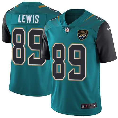 Nike Jacksonville Jaguars #89 Marcedes Lewis Teal Green Team Color Men's Stitched NFL Vapor Untouchable Limited Jersey