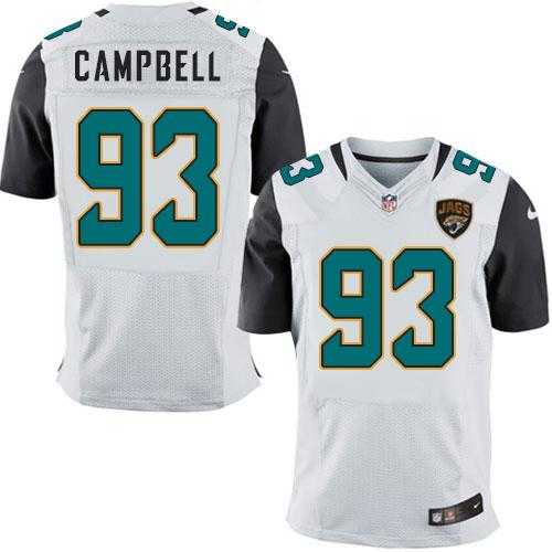 Nike Jacksonville Jaguars #93 Calais Campbell White Men's Stitched NFL Elite Jersey