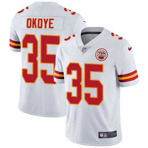 Nike Kansas City Chiefs #35 Christian Okoye White Men's Stitched NFL Vapor Untouchable Limited Jersey