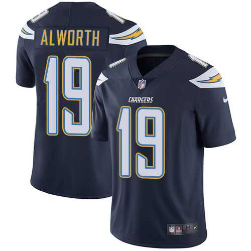Nike Los Angeles Chargers #19 Lance Alworth Navy Blue Team Color Men's Stitched NFL Vapor Untouchable Limited Jersey