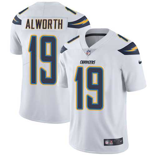 Nike Los Angeles Chargers #19 Lance Alworth White Men's Stitched NFL Vapor Untouchable Limited Jersey