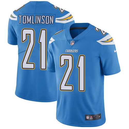 Nike Los Angeles Chargers #21 LaDainian Tomlinson Electric Blue Alternate Men's Stitched NFL Vapor Untouchable Limited Jersey