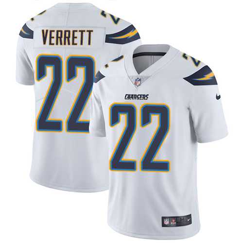 Nike Los Angeles Chargers #22 Jason Verrett White Men's Stitched NFL Vapor Untouchable Limited Jersey