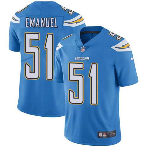 Nike Los Angeles Chargers #51 Kyle Emanuel Electric Blue Alternate Men's Stitched NFL Vapor Untouchable Limited Jersey