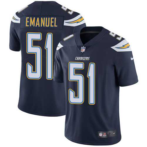Nike Los Angeles Chargers #51 Kyle Emanuel Navy Blue Team Color Men's Stitched NFL Vapor Untouchable Limited Jersey