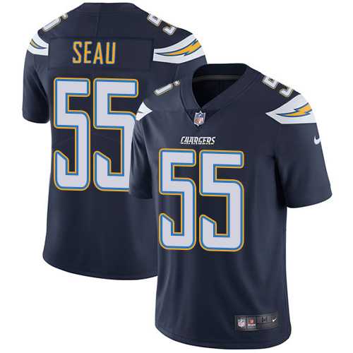Nike Los Angeles Chargers #55 Junior Seau Navy Blue Team Color Men's Stitched NFL Vapor Untouchable Limited Jersey