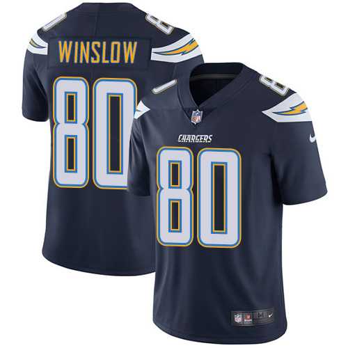 Nike Los Angeles Chargers #80 Kellen Winslow Navy Blue Team Color Men's Stitched NFL Vapor Untouchable Limited Jersey
