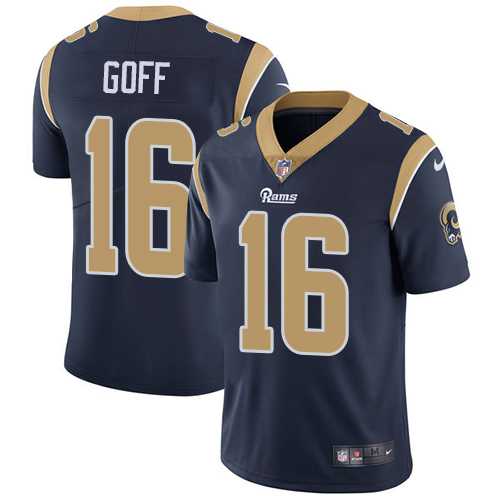 Nike Los Angeles Rams #16 Jared Goff Navy Blue Team Color Men's Stitched NFL Vapor Untouchable Limited Jersey