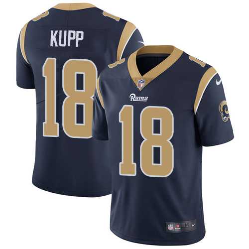 Nike Los Angeles Rams #18 Cooper Kupp Navy Blue Team Color Men's Stitched NFL Vapor Untouchable Limited Jersey Nike Los Angeles Rams #18 Cooper Kupp Navy Blue Team Color Men's Stitched NFL Vapor Untouchable Limited Jersey