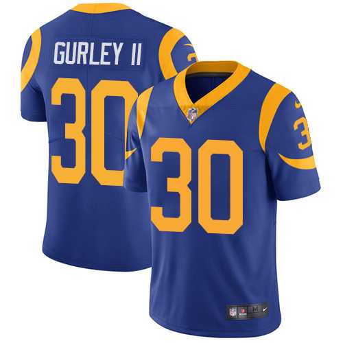 Nike Los Angeles Rams #30 Todd Gurley II Royal Blue Alternate Men's Stitched NFL Vapor Untouchable Limited Jersey