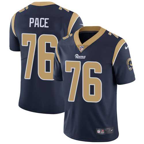 Nike Los Angeles Rams #76 Orlando Pace Navy Blue Team Color Men's Stitched NFL Vapor Untouchable Limited Jersey Nike Los Angeles Rams #76 Orlando Pace Navy Blue Team Color Men's Stitched NFL Vapor Untouchable Limited Jersey