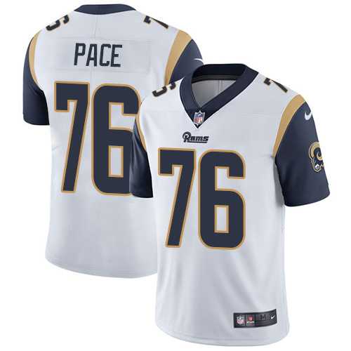 Nike Los Angeles Rams #76 Orlando Pace White Men's Stitched NFL Vapor Untouchable Limited Jersey Nike Los Angeles Rams #76 Orlando Pace White Men's Stitched NFL Vapor Untouchable Limited Jersey