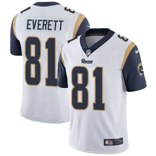 Nike Los Angeles Rams #81 Gerald Everett White Men's Stitched NFL Vapor Untouchable Limited Jersey