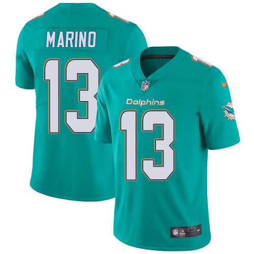 Nike Miami Dolphins #13 Dan Marino Aqua Green Team Color Men's Stitched NFL Vapor Untouchable Limited Jersey