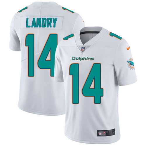 Nike Miami Dolphins #14 Jarvis Landry White Men's Stitched NFL Vapor Untouchable Limited Jersey