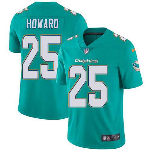 Nike Miami Dolphins #25 Xavien Howard Aqua Green Team Color Men's Stitched NFL Vapor Untouchable Limited Jersey
