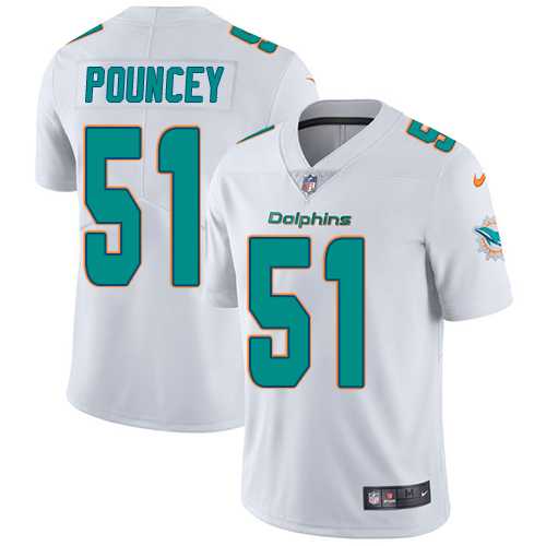 Nike Miami Dolphins #51 Mike Pouncey White Men's Stitched NFL Vapor Untouchable Limited Jersey