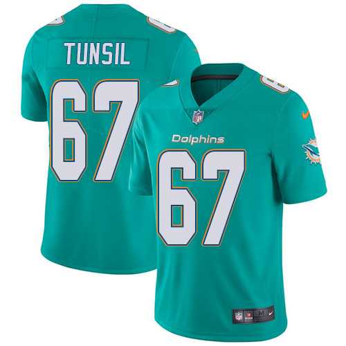 Nike Miami Dolphins #67 Laremy Tunsil Aqua Green Team Color Men's Stitched NFL Vapor Untouchable Limited Jersey