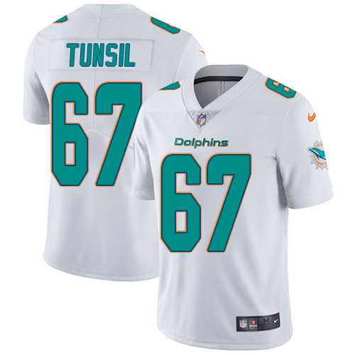 Nike Miami Dolphins #67 Laremy Tunsil White Men's Stitched NFL Vapor Untouchable Limited Jersey