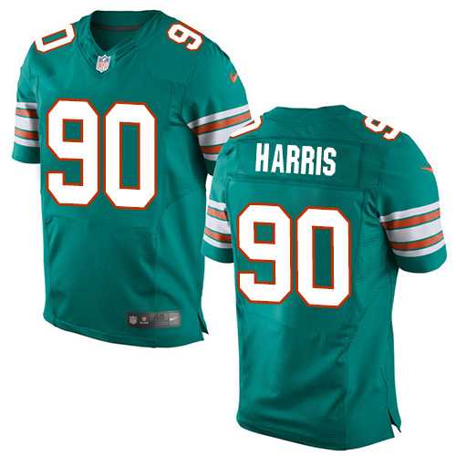 Nike Miami Dolphins #90 Charles Harris Aqua Green Alternate Men's Stitched NFL Elite Jersey