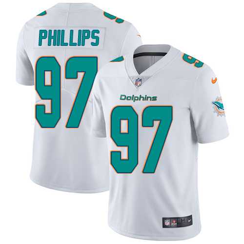 Nike Miami Dolphins #97 Jordan Phillips White Men's Stitched NFL Vapor Untouchable Limited Jersey
