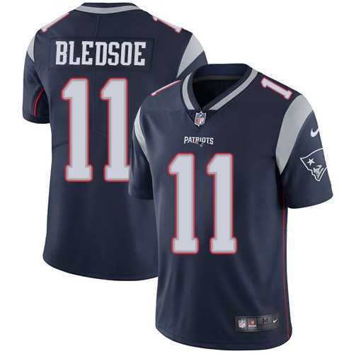 Nike New England Patriots #11 Drew Bledsoe Navy Blue Team Color Men's Stitched NFL Vapor Untouchable Limited Jersey