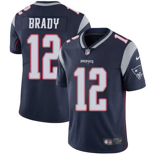 Nike New England Patriots #12 Tom Brady Navy Blue Team Color Men's Stitched NFL Vapor Untouchable Limited Jersey Nike New England Patriots #12 Tom Brady Navy Blue Team Color Men's Stitched NFL Vapor Untouchable Limited Jersey