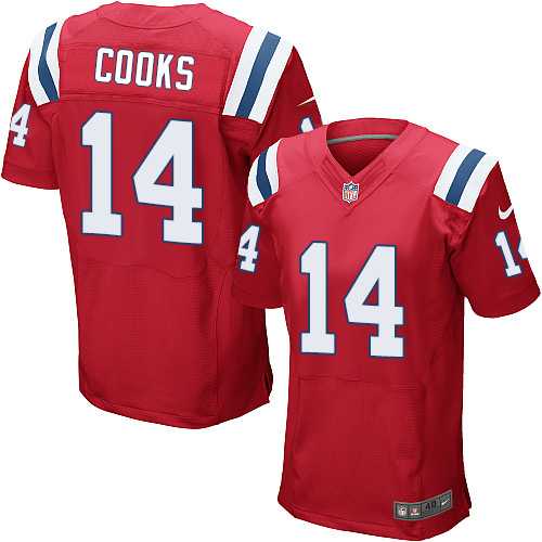 Nike New England Patriots #14 Brandin Cooks Red Alternate Men's Stitched NFL Elite Jersey Nike New England Patriots #14 Brandin Cooks Red Alternate Men's Stitched NFL Elite Jersey