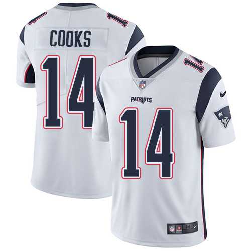 Nike New England Patriots #14 Brandin Cooks White Men's Stitched NFL Vapor Untouchable Limited Jersey