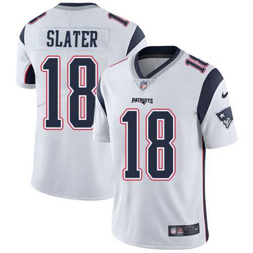 Nike New England Patriots #18 Matt Slater White Men's Stitched NFL Vapor Untouchable Limited Jersey Nike New England Patriots #18 Matt Slater White Men's Stitched NFL Vapor Untouchable Limited Jersey
