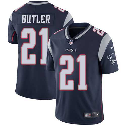Nike New England Patriots #21 Malcolm Butler Navy Blue Team Color Men's Stitched NFL Vapor Untouchable Limited Jersey