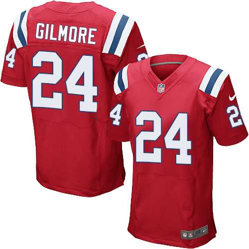 Nike New England Patriots #24 Stephon Gilmore Red Alternate Men's Stitched NFL Elite Jersey