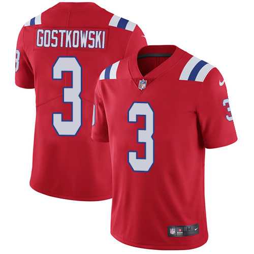 Nike New England Patriots #3 Stephen Gostkowski Red Alternate Men's Stitched NFL Vapor Untouchable Limited Jersey