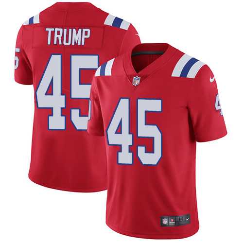 Nike New England Patriots #45 Donald Trump Red Alternate Men's Stitched NFL Vapor Untouchable Limited Jersey
