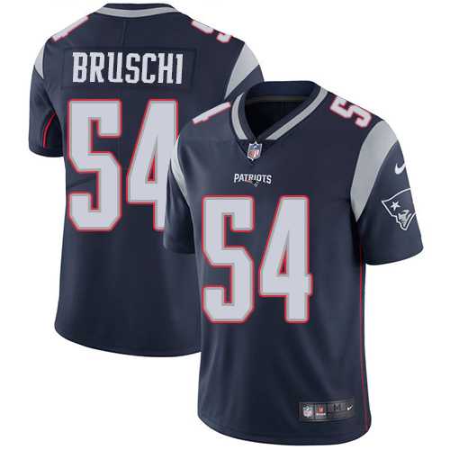 Nike New England Patriots #54 Tedy Bruschi Navy Blue Team Color Men's Stitched NFL Vapor Untouchable Limited Jersey