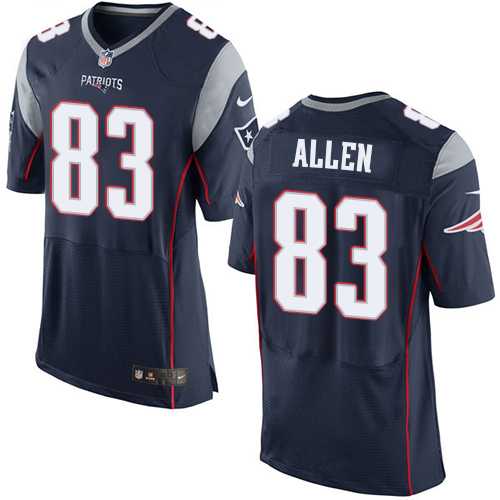 Nike New England Patriots #83 Dwayne Allen Navy Blue Team Color Men's Stitched NFL Elite Jersey