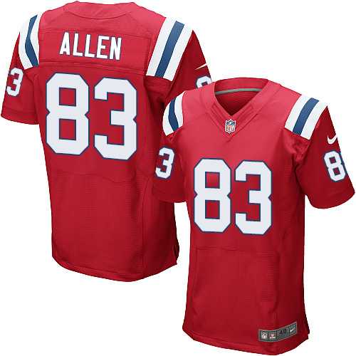 Nike New England Patriots #83 Dwayne Allen Red Alternate Men's Stitched NFL Elite Jersey