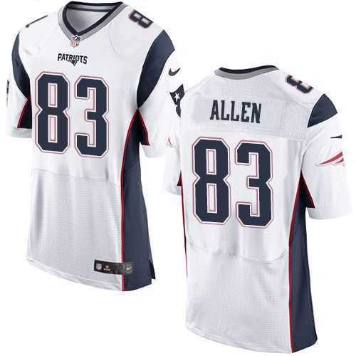 Nike New England Patriots #83 Dwayne Allen White Men's Stitched NFL Elite Jersey