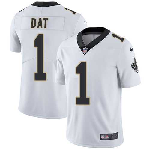 Nike New Orleans Saints #1 Who Dat White Men's Stitched NFL Vapor Untouchable Limited Jersey Nike New Orleans Saints #1 Who Dat White Men's Stitched NFL Vapor Untouchable Limited Jersey