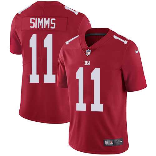 Nike New York Giants #11 Phil Simms Red Alternate Men's Stitched NFL Vapor Untouchable Limited Jersey